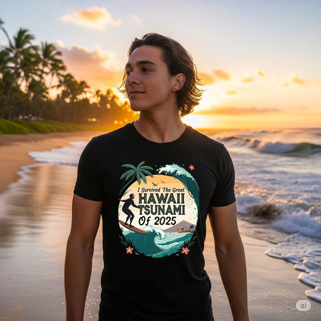 T-shirt Hawaii 2025 Survivant du tsunami (Créateur téléchargé)