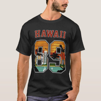 T-shirt Hawaii 89 Retro Sunset