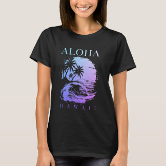T-shirt Hawaii Aloha Hawaii Hibiscus Surfer Souvenir Vin
