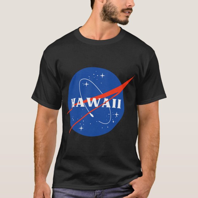 T-shirt Hawaii Astronaute Surdimensionné (Devant)