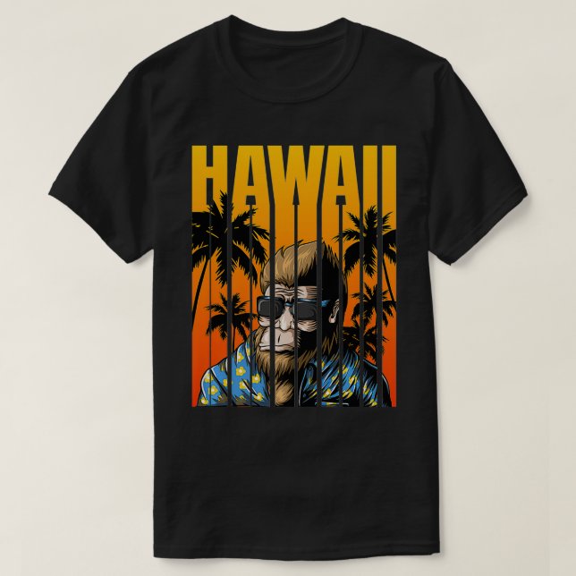 T-shirt Hawaii Bigfoot lunettes de soleil Tropical Funny H (Design devant)