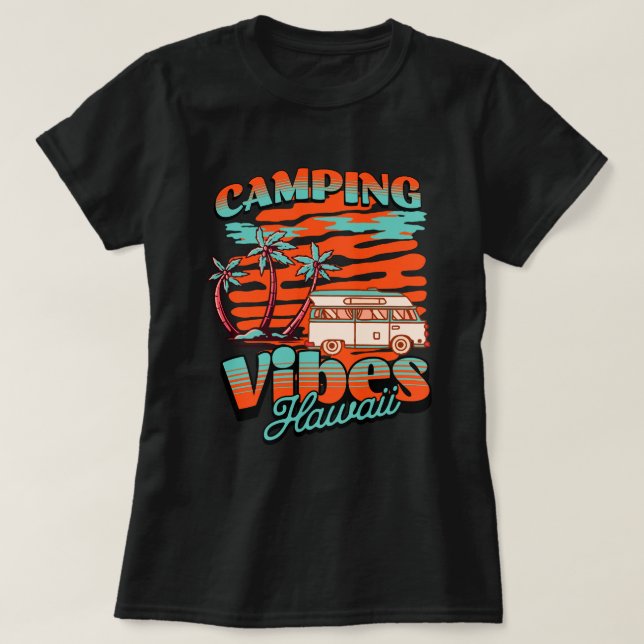 T-shirt Hawaii Camping Vibes (Design devant)