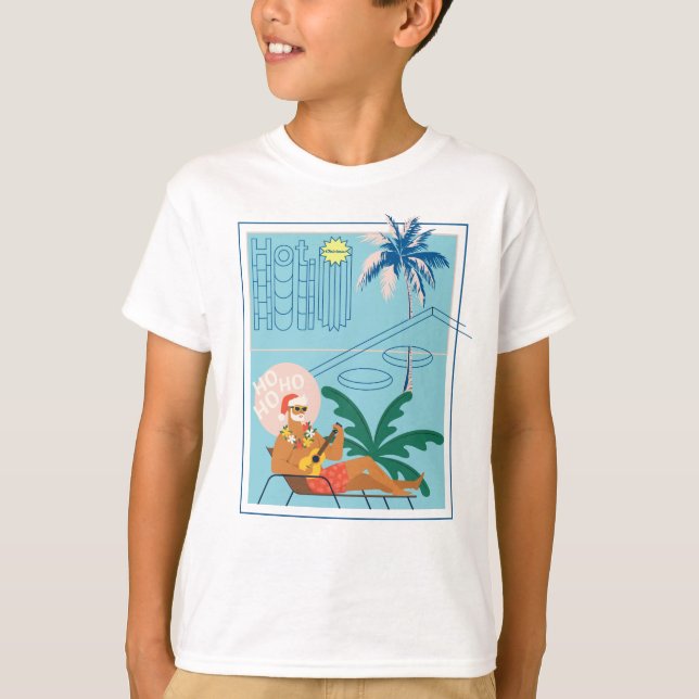T-shirt Hawaii Christmas Père Noël Travel Tropical Beach (Devant)