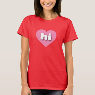 T-shirt Hawaii coeur rose - Je l'aime