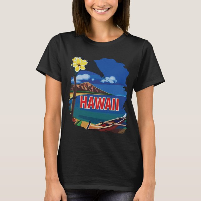T-shirt Hawaii Diamond Head Côte Bleue Voyage (Devant)