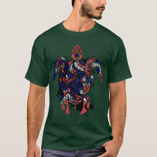 T-shirt Hawaii Drapeau Turtle Art Design