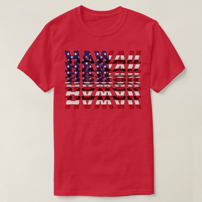 T-shirt Hawaii Flip Text, effet (Design devant)