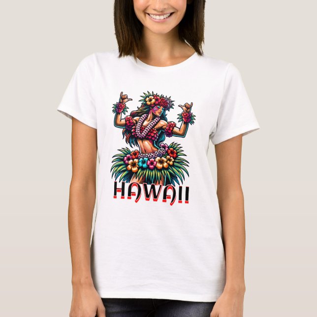 T-shirt Hawaii | Hawaiian Hula Dancer (Devant)