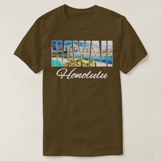 T-shirt Hawaii Honolulu Beach Hawaii Island (Design devant)