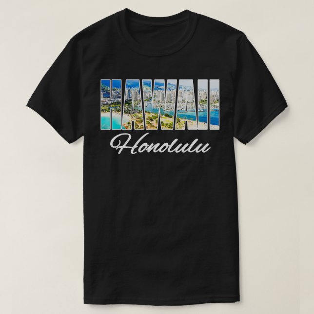 T-shirt Hawaii Honolulu Beach Hawaii Island (Design devant)