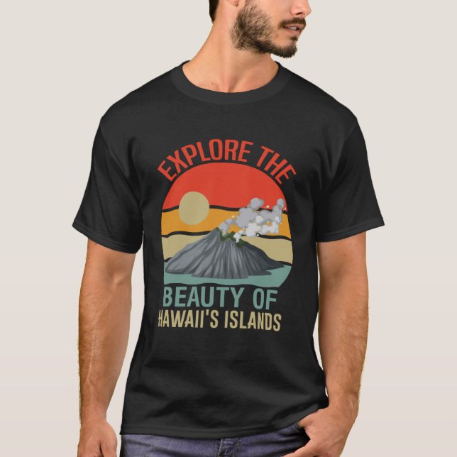 T-shirt Hawaii île de soleil vagues et palmiers 5 (Devant)
