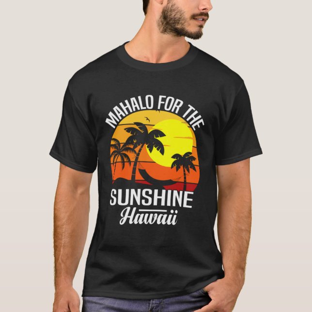 T-shirt Hawaii island of sun beach waves and palm trees  6 (Devant)