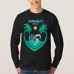 T-shirt Hawaii Kauai Surf Plage Palmiers Oahu USA Souvenir