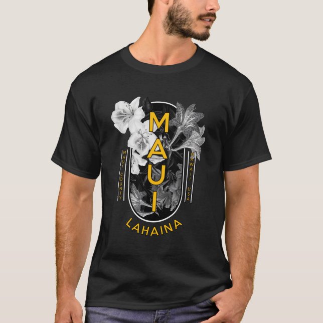 T-shirt Hawaii Lahaina Floral Maui (Devant)