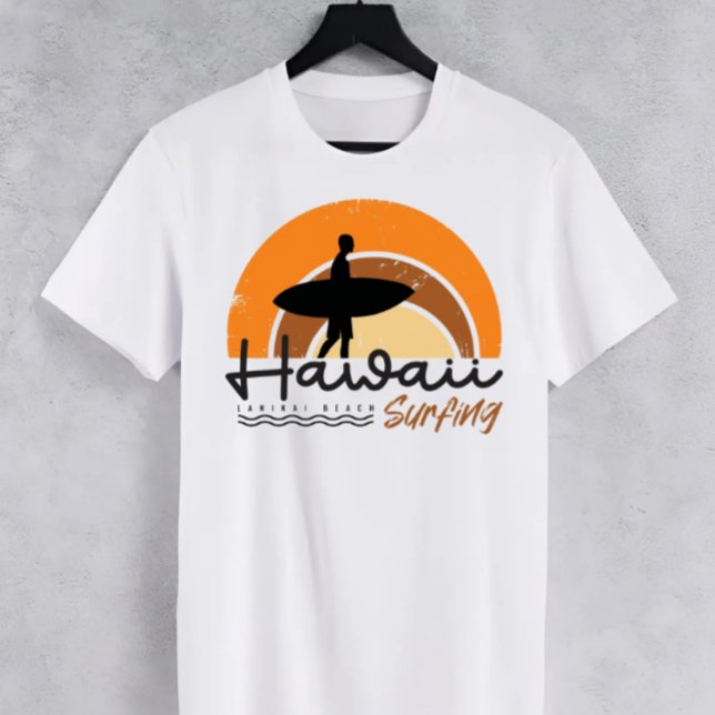 T-shirt Hawaii Lanikai Beach Surfing (Créateur téléchargé)