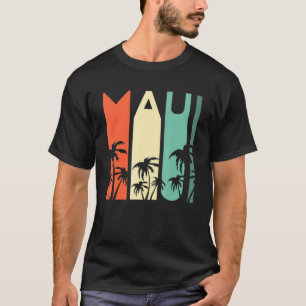 T-shirt Hawaii Maui Beach Rétro Surf hawaïen Big Island P