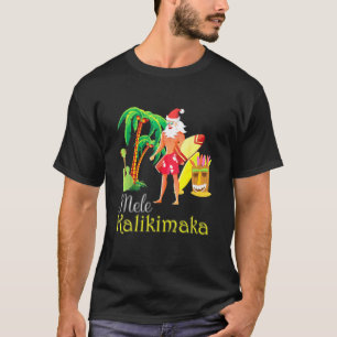 T-shirt Hawaii Mele Kalikimaka Père Noël Surfing Christmas