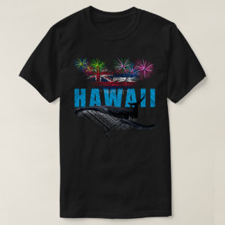 T-SHIRT HAWAII NYE TRIBAL POLYNÉSIEN HUMPBACK FEU