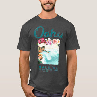 T-shirt Hawaii Oahu North Shore Vintage Surf hawaïen