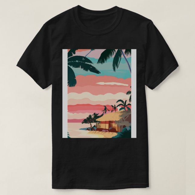 T-shirt Hawaii Peinture 2 (Design devant)
