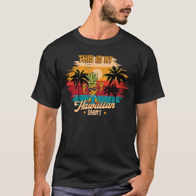 T-shirt Hawaii Pineapple Hawaiian  Tropical (Devant)