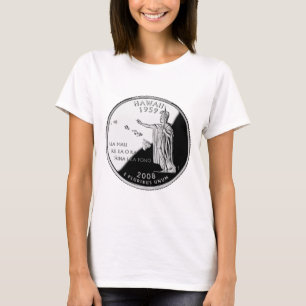 T-shirt Hawaii State Faux Quarter