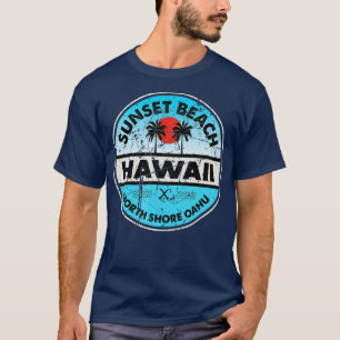T-shirt Hawaii Sunset Beach North Shore Oahu Vintage Hawai