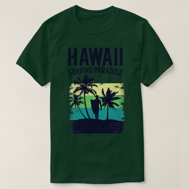 T-shirt Hawaii Surf Paradise Vacances (Design devant)