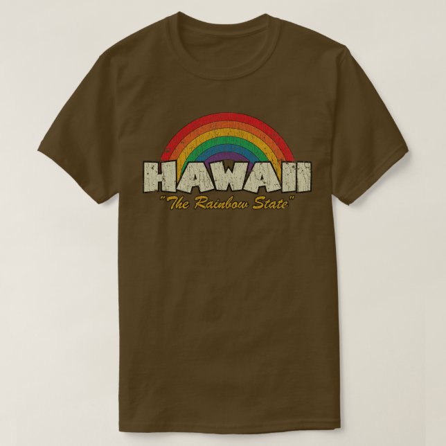 T-shirt Hawaii The Rainbow State 1986 (Design devant)
