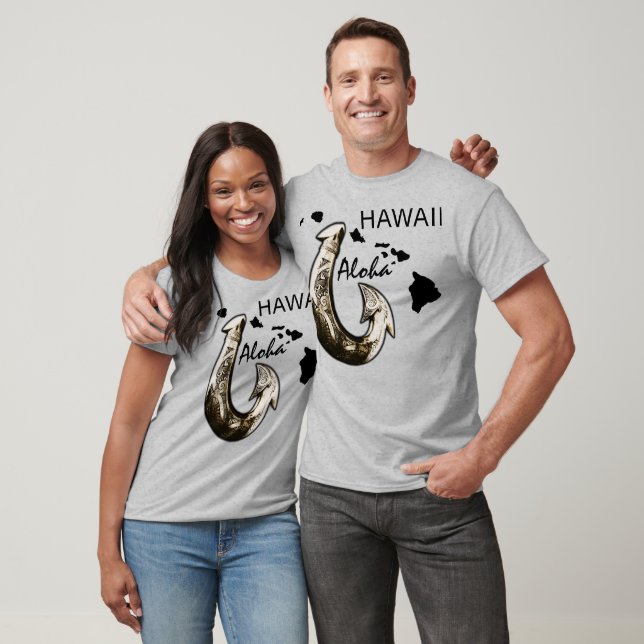 T-shirt Hawaii Tribal Hook ALOHA HAWAII (Unisexe)
