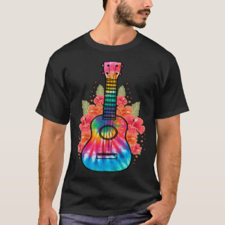 T-shirt Hawaii Uke Flower Ukulele Guitar