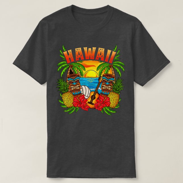 T-shirt Hawaii Vacation Surf Plage Plage Hawaiian Souv (Design devant)