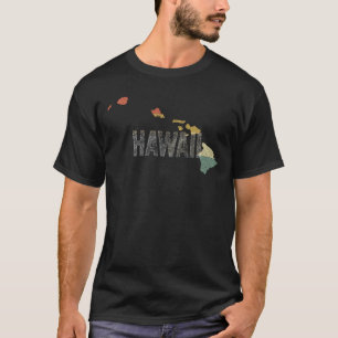T-shirt Hawaii Vintage Retro Sunset Colours Island