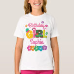 T-shirt Hawaiian Luau Birthday Girl été<br><div class="desc">CĂ©lĂ©brez l'anniversaire avec ce t-shirt spĂ©cial, design spĂ©cial et personnalisĂ©</div>