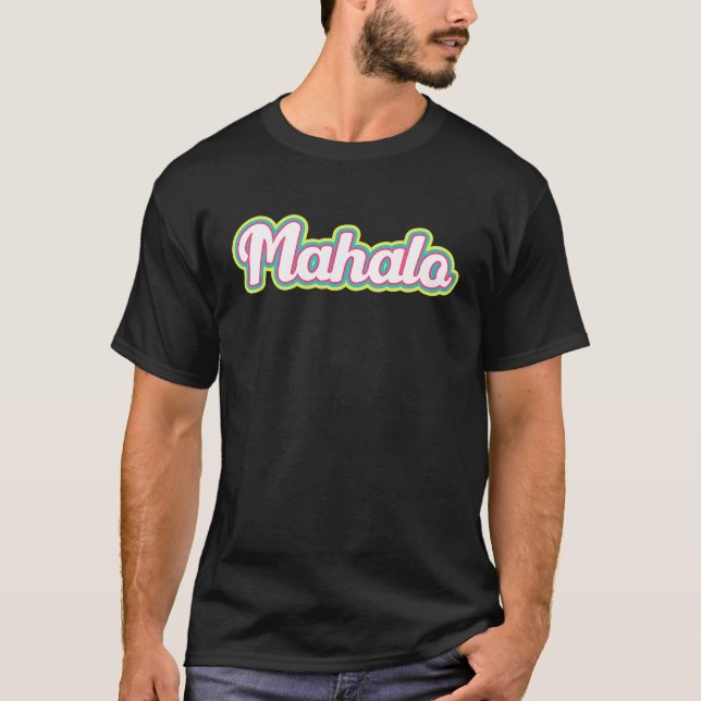 T-shirt Hawaiian Mahalo Hawaii Pineapple Tiki (Devant)