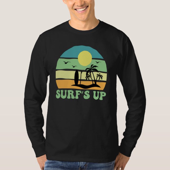 T-shirt Hawaiian Surfs Up Hawaii Pineapple Tiki (Devant)
