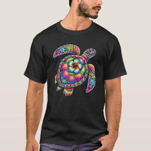 T-shirt Hawaiian Tie Dye Sea Turtle Hawaii Beach Vacances
