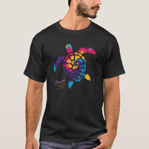 T-shirt Hawaiian Tie Dye Sea Turtle Hawaii Souvenir Cadeau