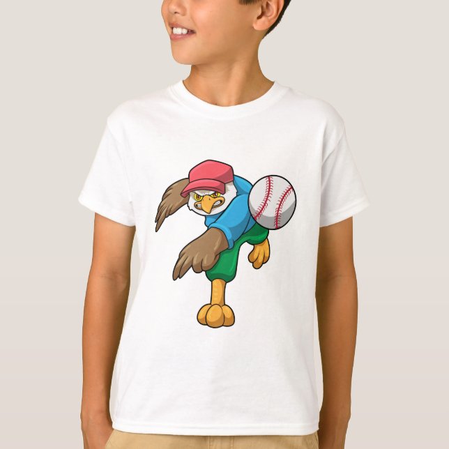 T-shirt Hawk au baseball avec batte de baseball (Devant)