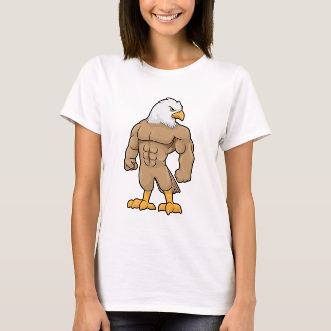 T-shirt Hawk en Bodybuilder avec six pack (Devant)