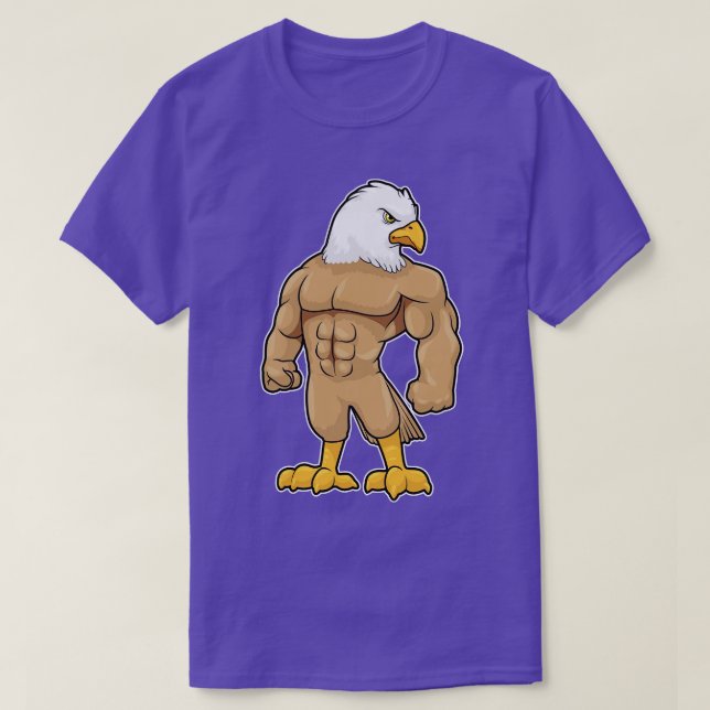 T-shirt Hawk en Bodybuilder avec six pack (Design devant)