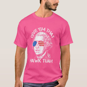 T-shirt Hawk Tuah Funny 2024 4 juillet mème