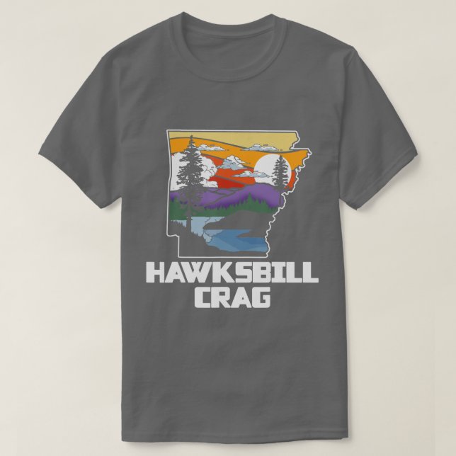 T-shirt Hawksbill Crag Arkansas Nature Artistique Extérieu (Design devant)