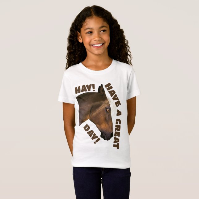 T-Shirt Hay ! Bonne journée ! (Devant entier)