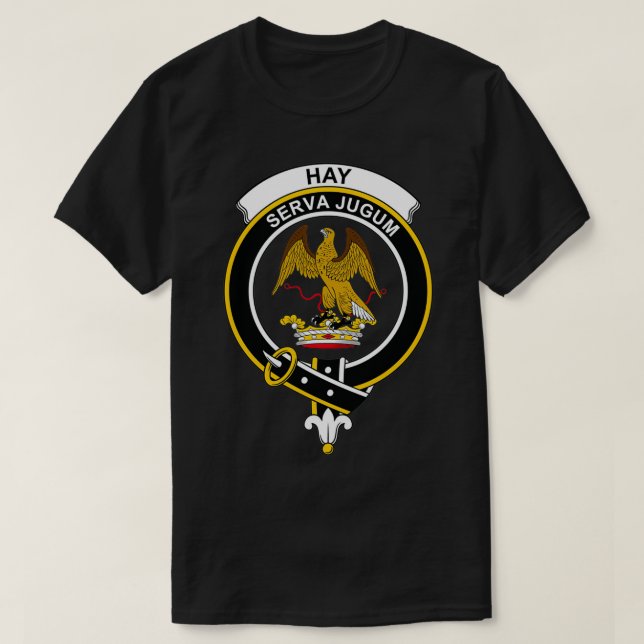T-shirt Hay Crest Tartan Clan Scottish Clan (Design devant)