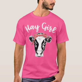 T-shirt Hay Girl Farmer Cattle Cow Amateurs