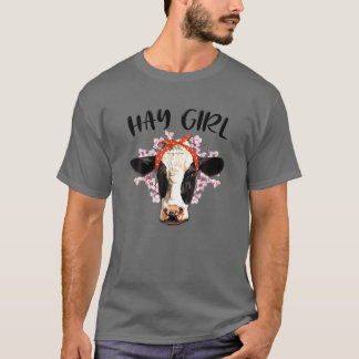 T-shirt Hay Girl Heifer Farmer Vache Bandana