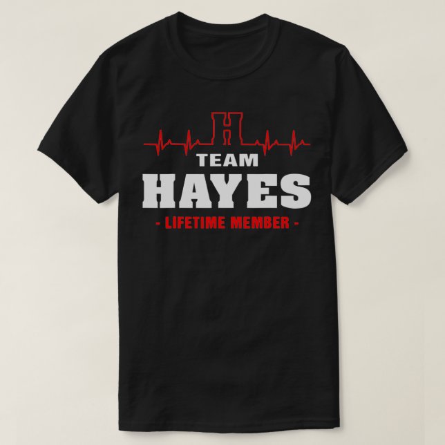 T-shirt Hayes Surname last name Family team Hayes lifetime (Design devant)