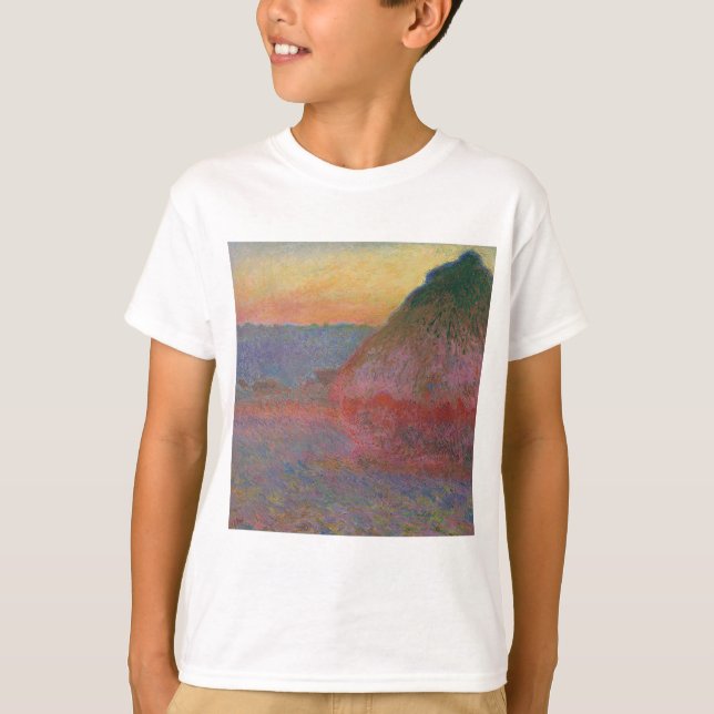 T-shirt Haystacks (par Claude Monet) (Devant)