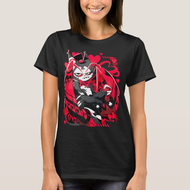 T-shirt Hazbin Hotel Funny Caractère Dessin Tee - shirts g (Devant)